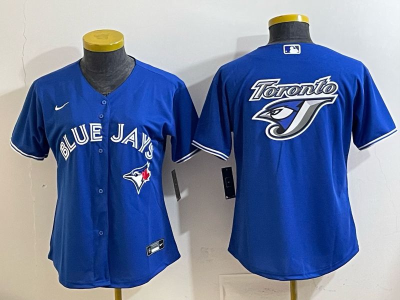 Women 2025 Toronto Blue Jays Blank Blue Game Nike MLB Jersey style 011->women mlb jersey->Women Jersey